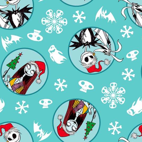 Nightmare Before Christmas Snowflake Cotton Fabric
